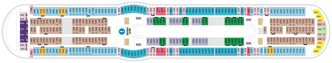 Royal Caribbean International, Adventure of the seas, Deck 6.png